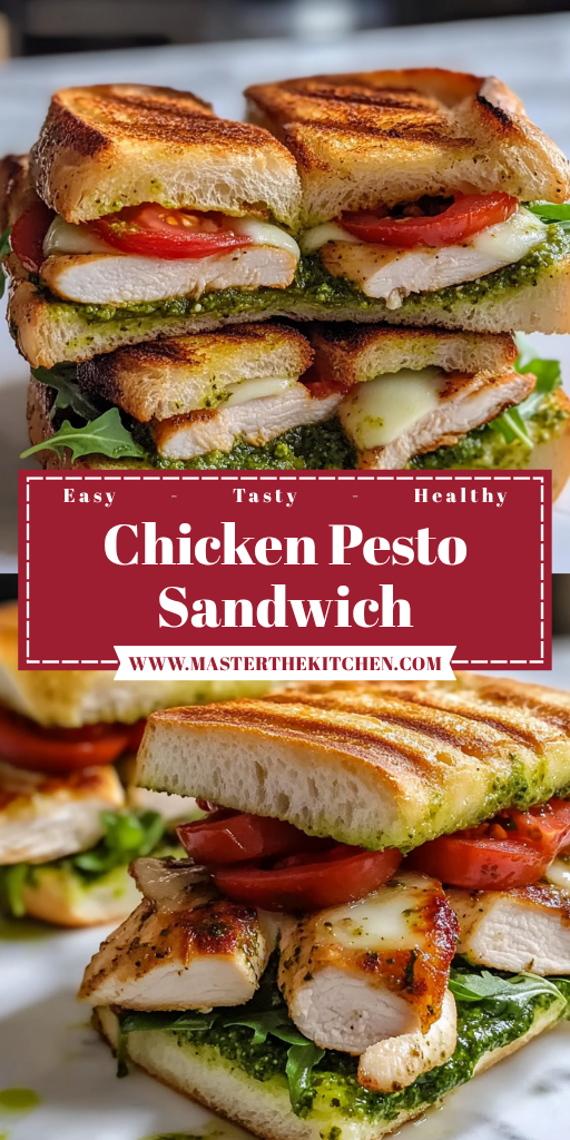 Chicken Pesto Sandwich 4 Ingredients Easy Delicious