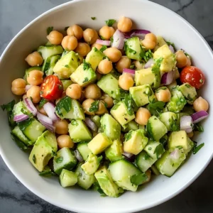 Chickpea Avocado Cucumber Salad 5 Steps Easy Delicious