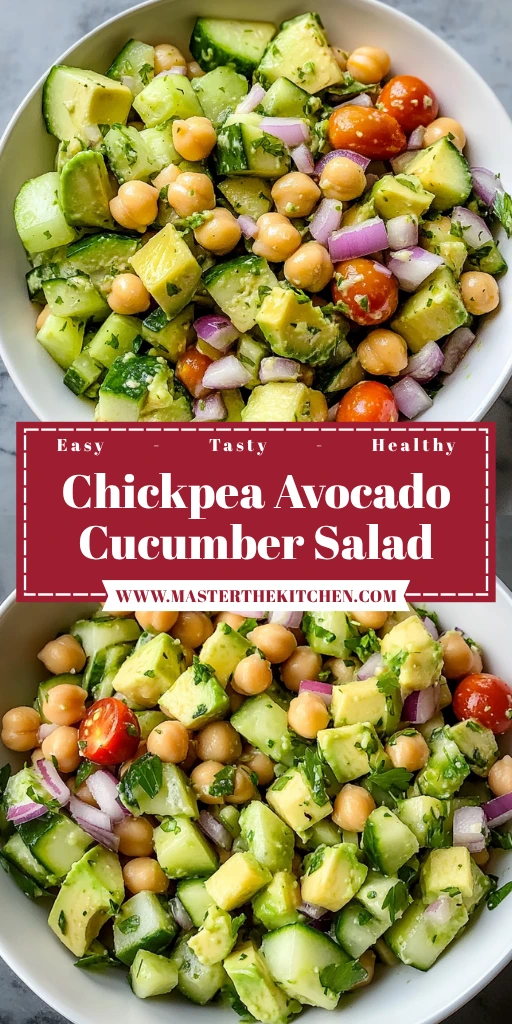 Chickpea Avocado Cucumber Salad 5 Steps Easy Delicious