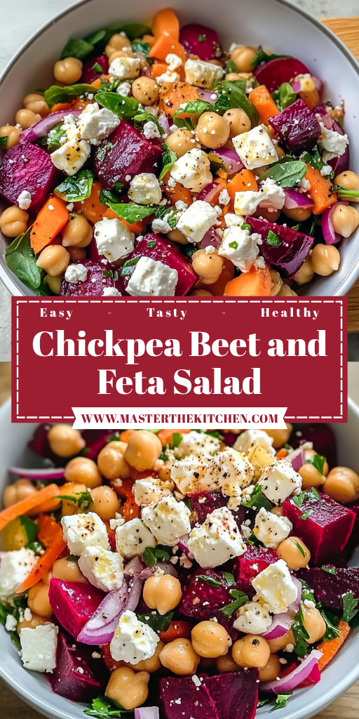 Chickpea Beet and Feta Salad 4 Servings Easy Delicious