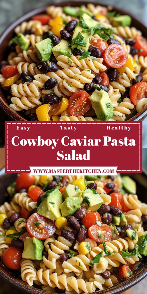 Cowboy Caviar Pasta Salad 7 Ingredients Ultimate Delicious