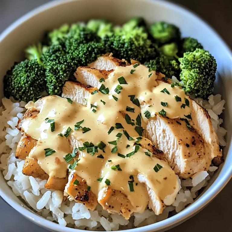 Creamy Garlic Chicken Rice Bowls 4 Servings Easy Delicious