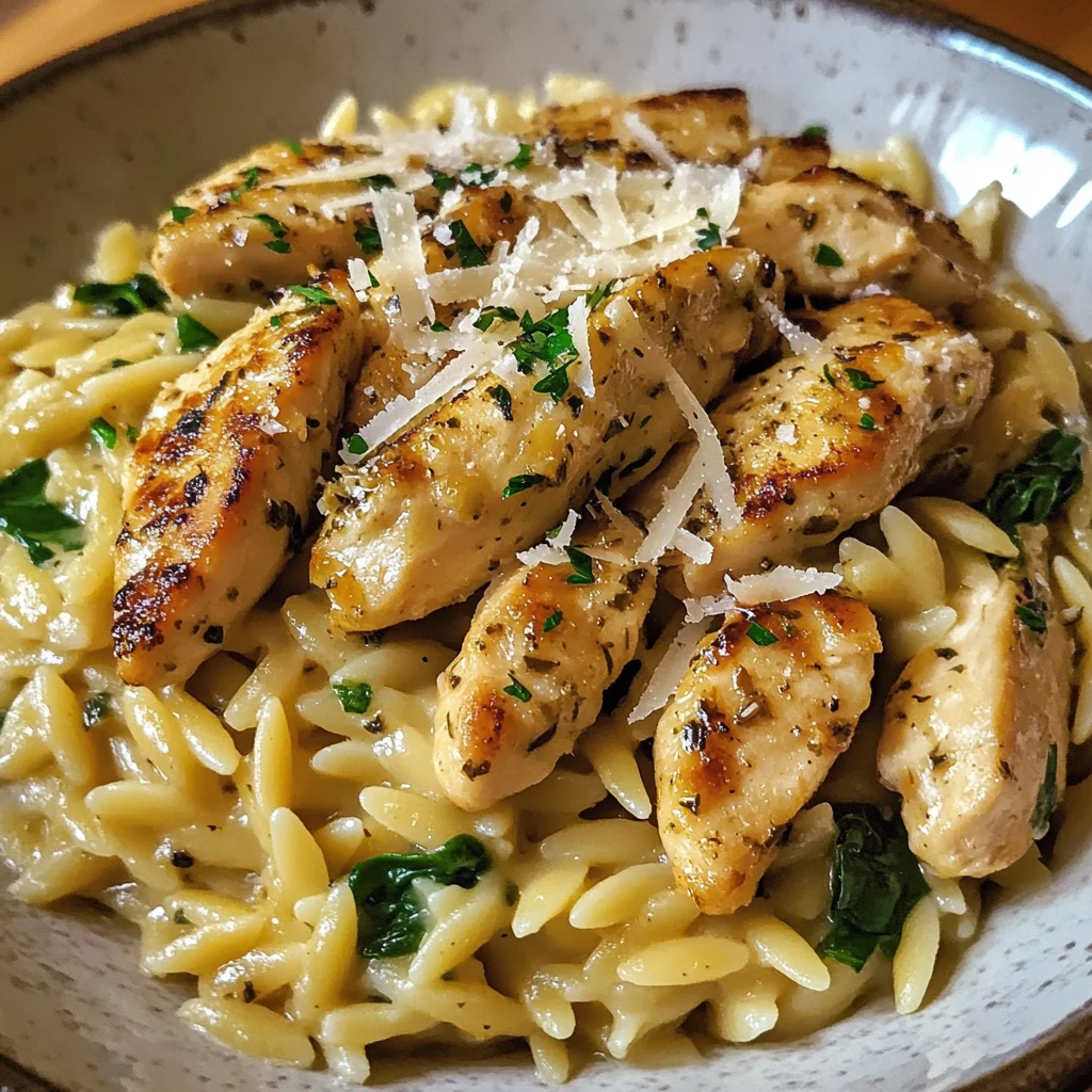Creamy Orzo with Chicken 30 Minutes Easy Delicious