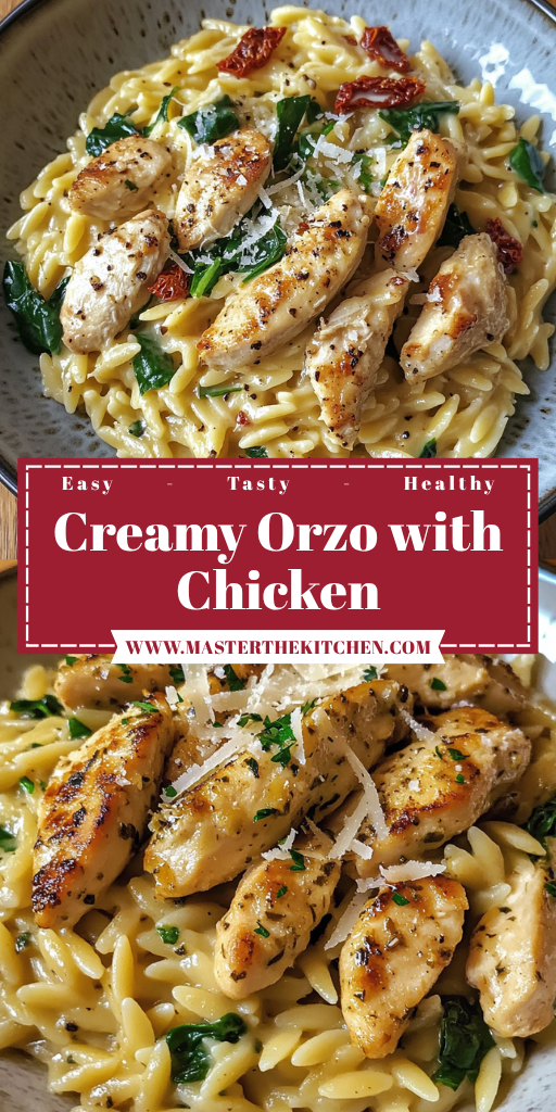 Creamy Orzo with Chicken 30 Minutes Easy Delicious