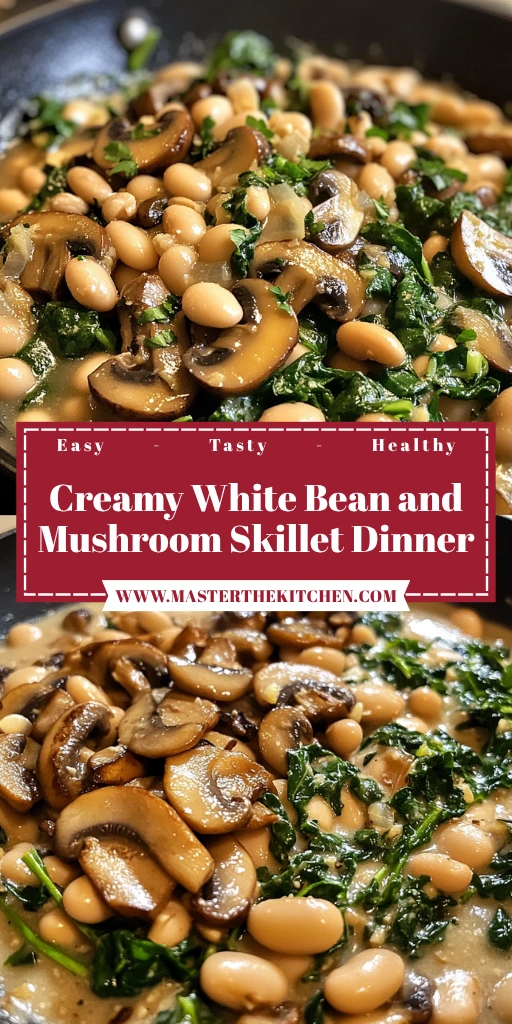 Creamy White Bean and Mushroom Skillet Dinner 30 Minutes Easy Delicious