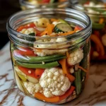Crunchy Tangy Refrigerator Pickled Vegetables 5 Steps Easy Delicious