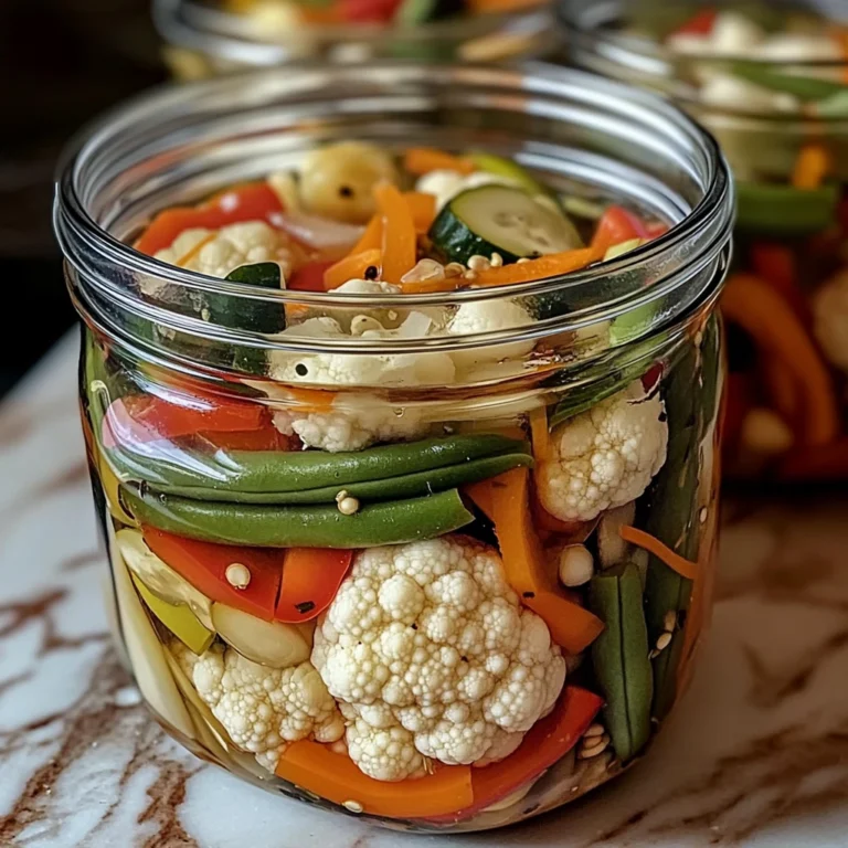 Crunchy Tangy Refrigerator Pickled Vegetables 5 Steps Easy Delicious
