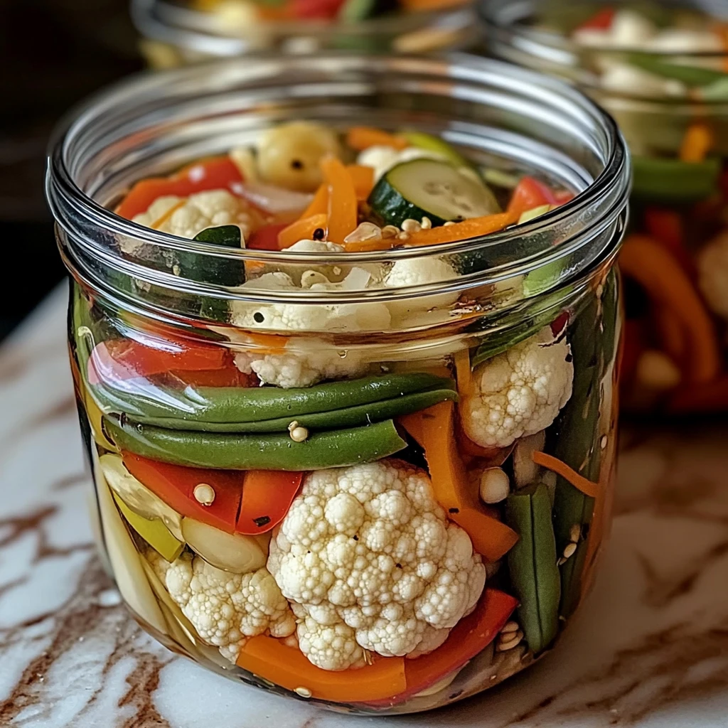 Crunchy Tangy Refrigerator Pickled Vegetables 5 Steps Easy Delicious
