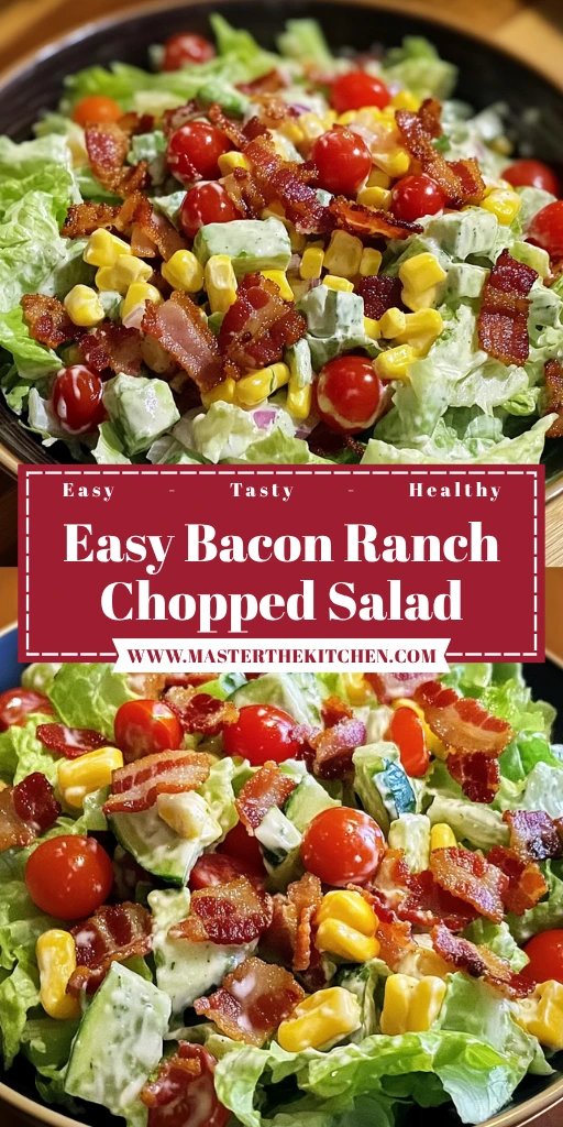 Easy Bacon Ranch Chopped Salad 7 Ingredients Amazing