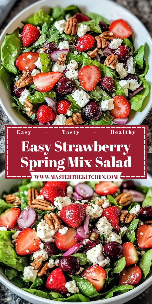 Easy Strawberry Spring Mix Salad 5 Steps Amazing