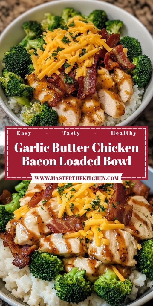 Garlic Butter Chicken Bacon Loaded Bowl 30 Minutes Ultimate Delicious