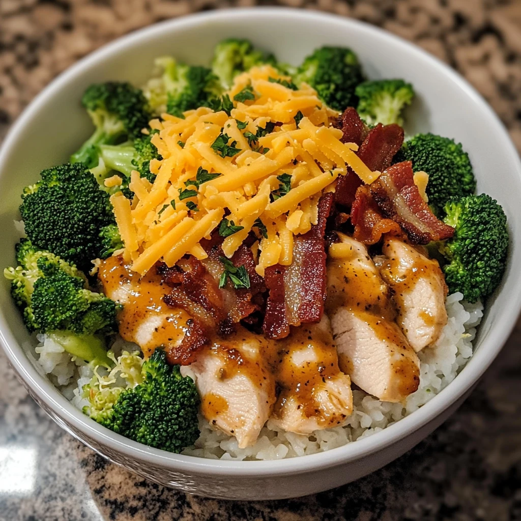 Garlic Butter Chicken Bacon Loaded Bowl 30 Minutes Ultimate Delicious