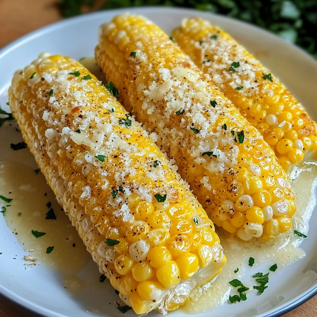 Garlic Parmesan Corn on the Cob 4 Servings Ultimate Delicious