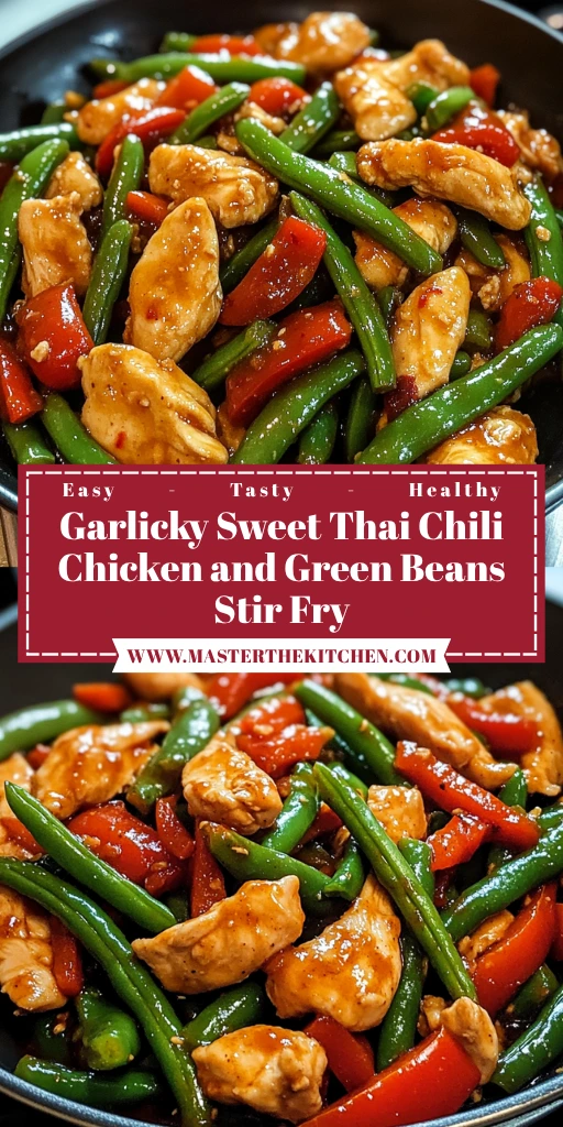 Garlicky Sweet Thai Chili Chicken and Green Beans Stir Fry