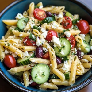 Greek Pasta Salad 7 Ingredients Perfect Delicious