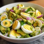 Healthy Avocado and Hard-Boiled Egg Salad 4 Ingredients Easy Delicious