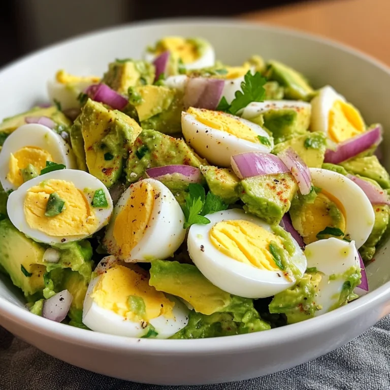 Healthy Avocado and Hard-Boiled Egg Salad 4 Ingredients Easy Delicious