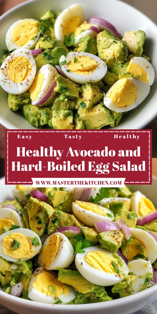 Healthy Avocado and Hard-Boiled Egg Salad 4 Ingredients Easy Delicious
