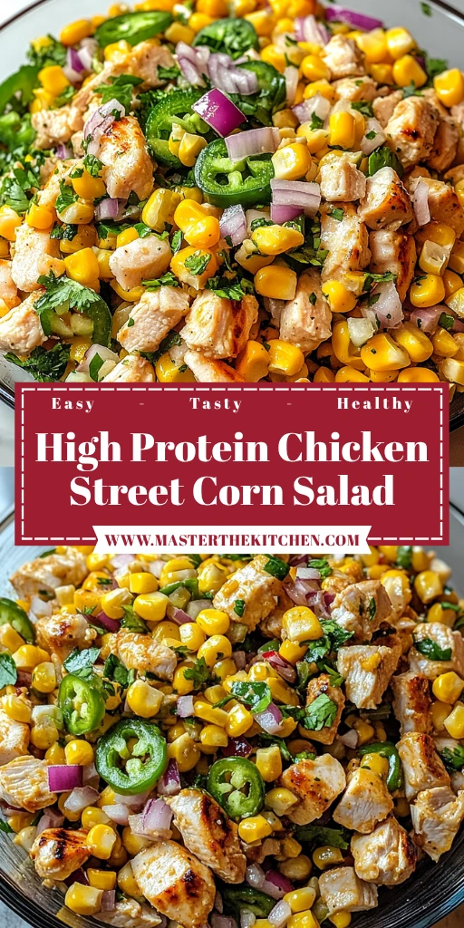 High Protein Chicken Street Corn Salad 4 Servings Ultimate Delicious