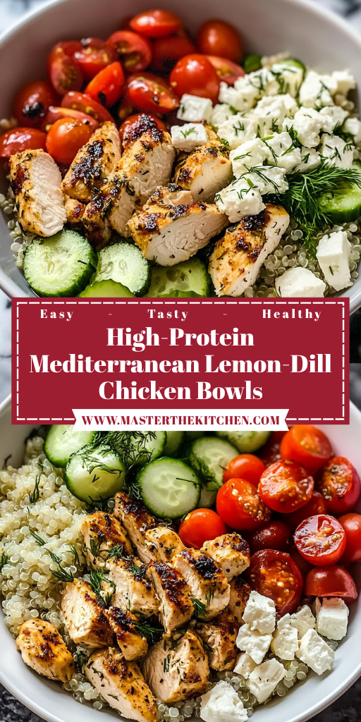 High-Protein Mediterranean Lemon-Dill Chicken Bowls 30 Minutes Easy Delicious