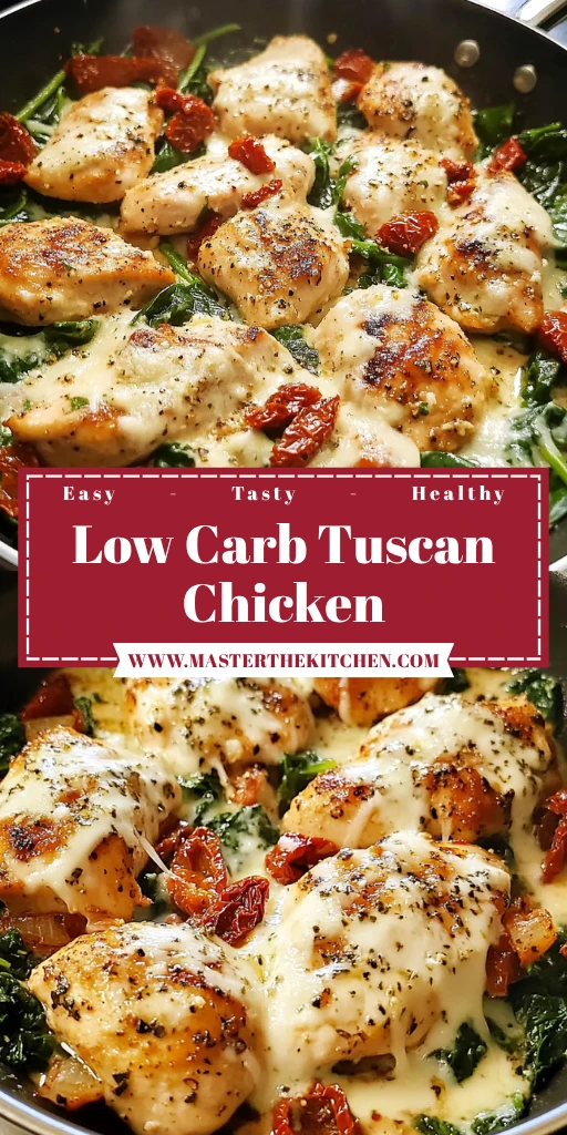 Low Carb Tuscan Chicken 4 Servings Easy Delicious