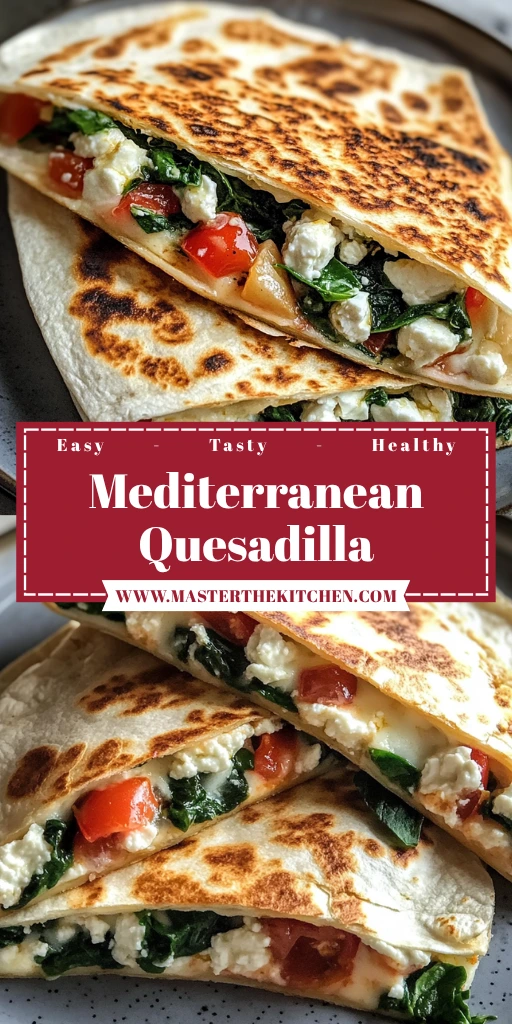 Mediterranean Quesadilla 3 Ingredients Awesome Delicious