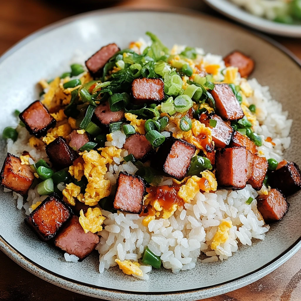 Musubi Spam Fried Rice 4 Servings Easy Delicious