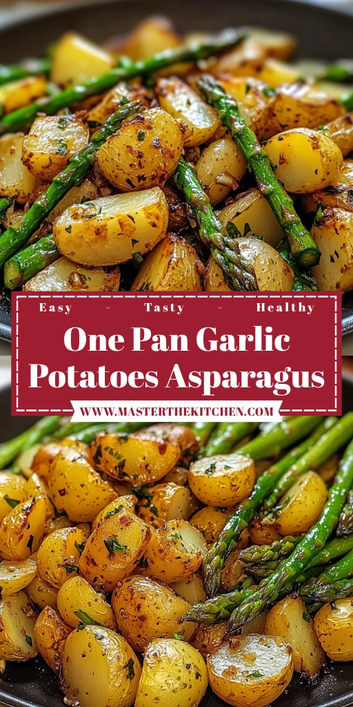 One Pan Garlic Potatoes Asparagus 30 Minutes Easy Delicious