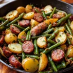 One Pan Sausage Green Beans and Potatoes 30 Minutes Easy Delicious