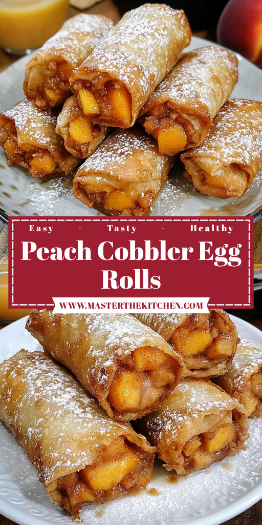 Peach Cobbler Egg Rolls 4 Servings Ultimate Delicious