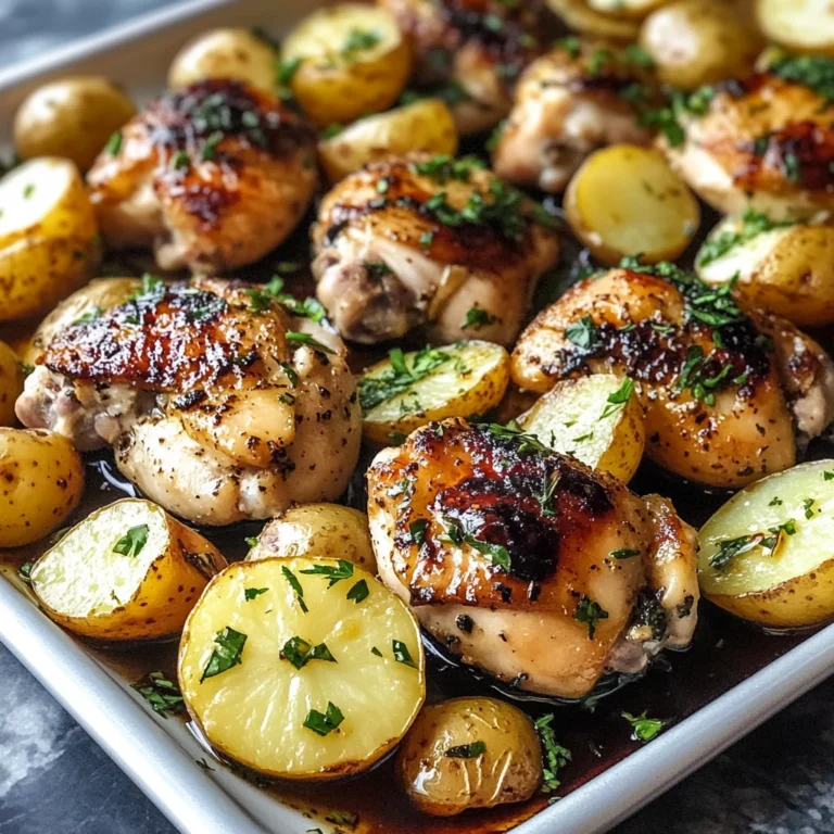 Sheet Pan Lemon Balsamic Chicken Potatoes - 5 Steps Easy Delicious