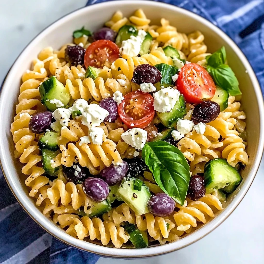 Simple Italian Pasta Salad with Feta in 4 Steps Awesome Delicious