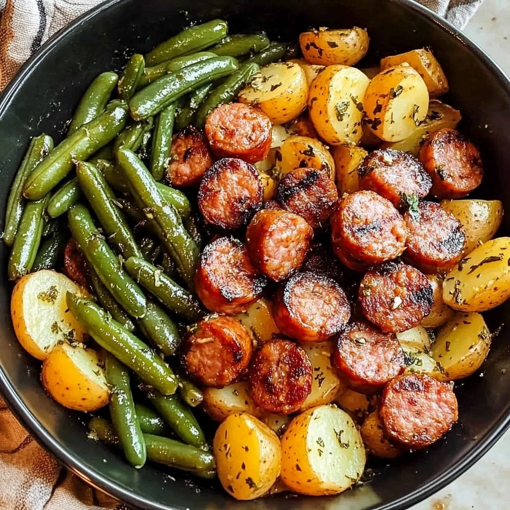 Smoked Sausage Potatoes Green Beans 30 Minutes Easy Delicious