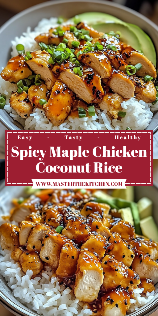 Spicy Maple Chicken Coconut Rice 30 Minutes Easy Delicious