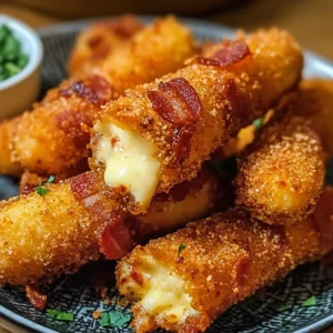 Spicy Nashville Bacon Mozzarella Sticks 15 Minutes Awesome Delicious