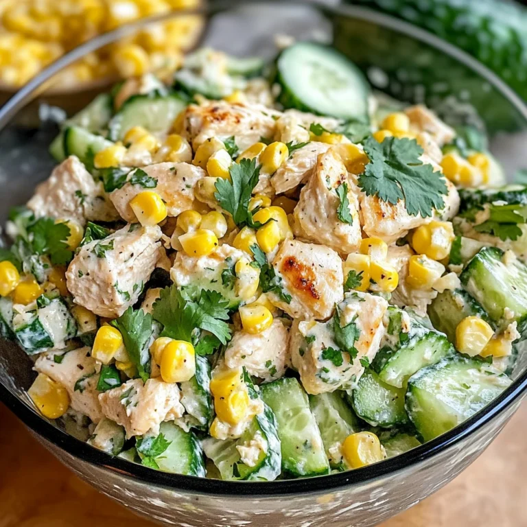 Street Corn Creamy Cucumber Chicken Salad 7 Ingredients Awesome Delicious