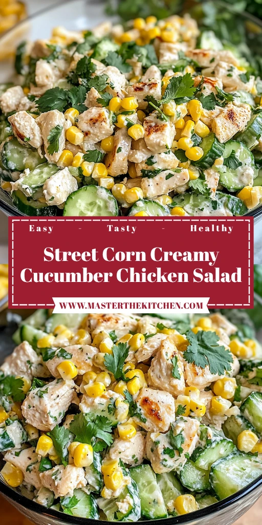 Street Corn Creamy Cucumber Chicken Salad 7 Ingredients Awesome Delicious