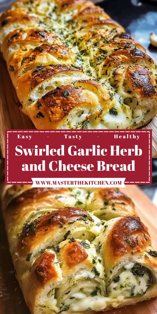 Swirled Garlic Herb and Cheese Bread 30 Minutes Perfect Delicious