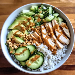Thai Peanut Chicken Buddha Bowl 4 Servings Easy Delicious