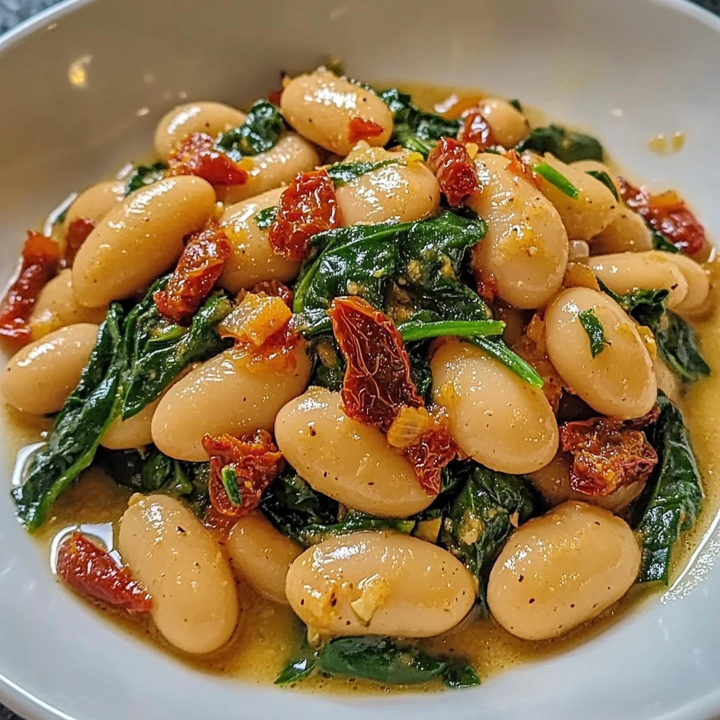 Tuscan Butter Beans with Spinach in 20 Minutes - Easy & Delicious