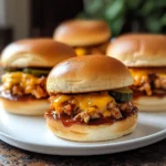 Air Fryer Cheesy Honey BBQ Chicken Sliders 4 Servings Easy Delicious