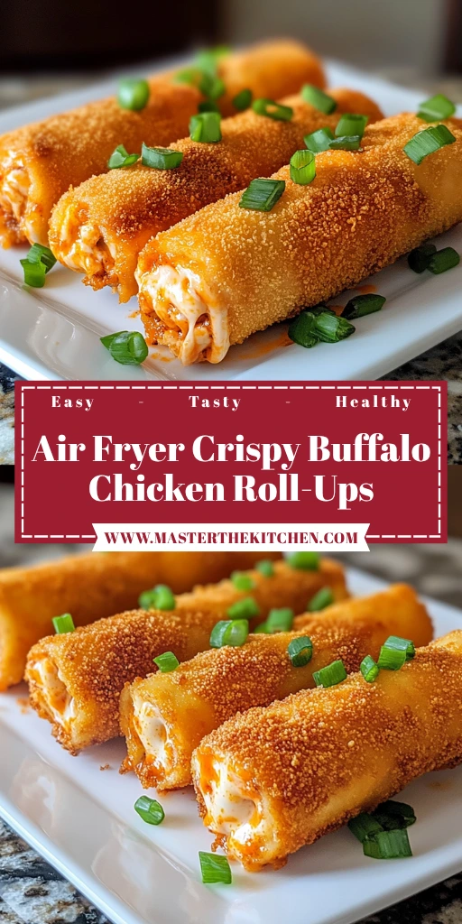 Air Fryer Crispy Buffalo Chicken Roll-Ups 10 Minutes Amazing