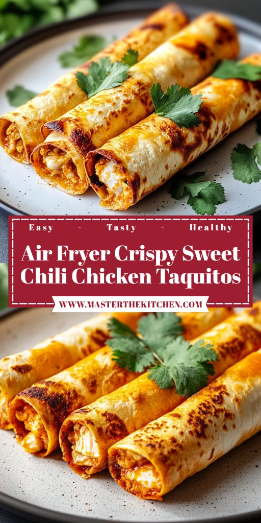 Air Fryer Crispy Sweet Chili Chicken Taquitos 30 Minutes Easy Delicious