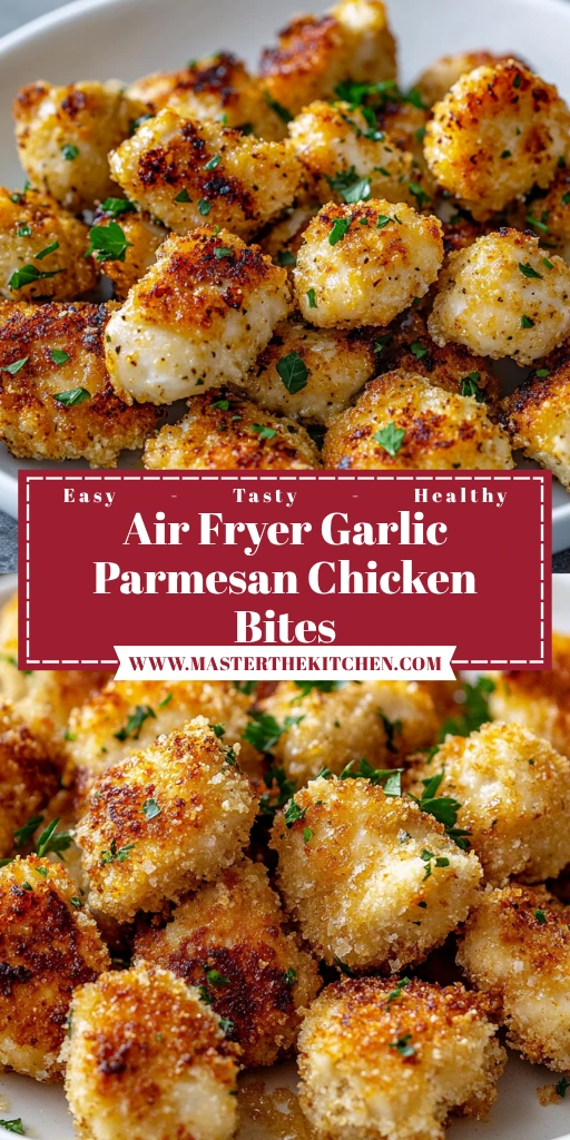 Air Fryer Garlic Parmesan Chicken Bites 16 Minutes Perfect Delicious