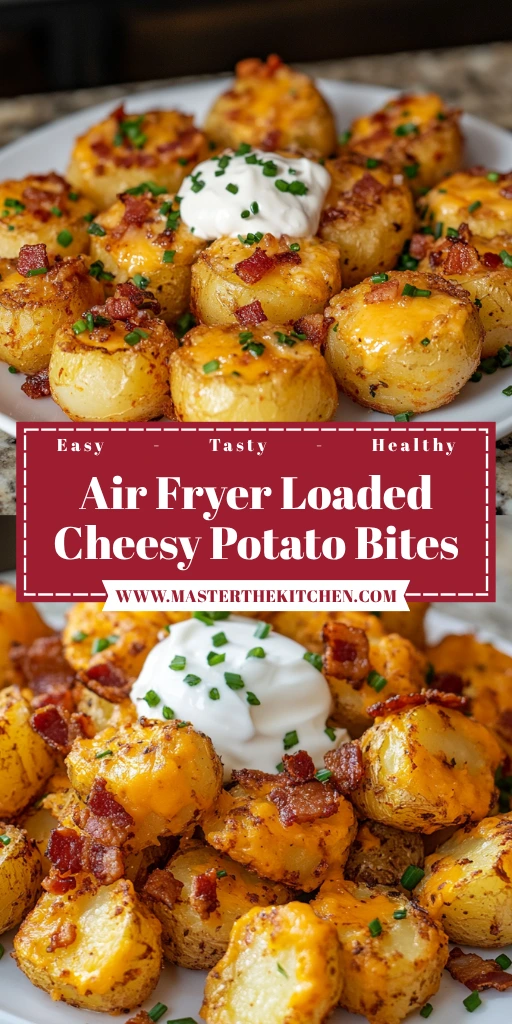 Air Fryer Loaded Cheesy Potato Bites 10 Minutes Easy Delicious