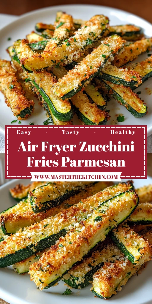 Air Fryer Zucchini Fries Parmesan 4 Servings Easy Delicious
