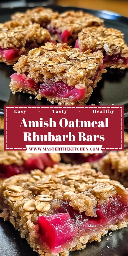 Amish Oatmeal Rhubarb Bars 5 Steps Ultimate Delicious