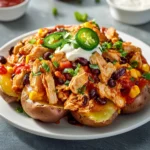 BBQ Chicken Loaded Baked Potato Nachos 5 Steps Awesome Delight