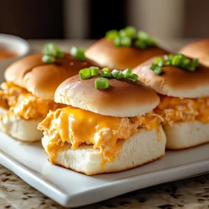 Cheesy Buffalo Chicken Breakfast Sliders 30 Minutes Easy Delicious