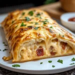 Cheesy Chicken Bacon Ranch Stromboli 30 Minutes Perfect Delicious